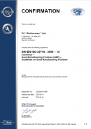 ISO 22716 «Cosmetics – Good Manufacturing Practices (GMP)»