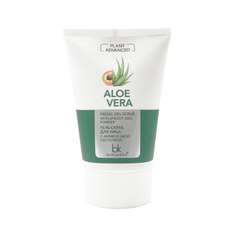 Facial gel-scrub with apricot seed powder